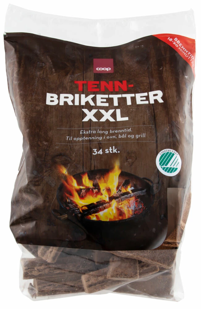 Coop Tennbriketter XXL 34stk 2 Coop Tennbriketter XXL 34stk - Bilde 2