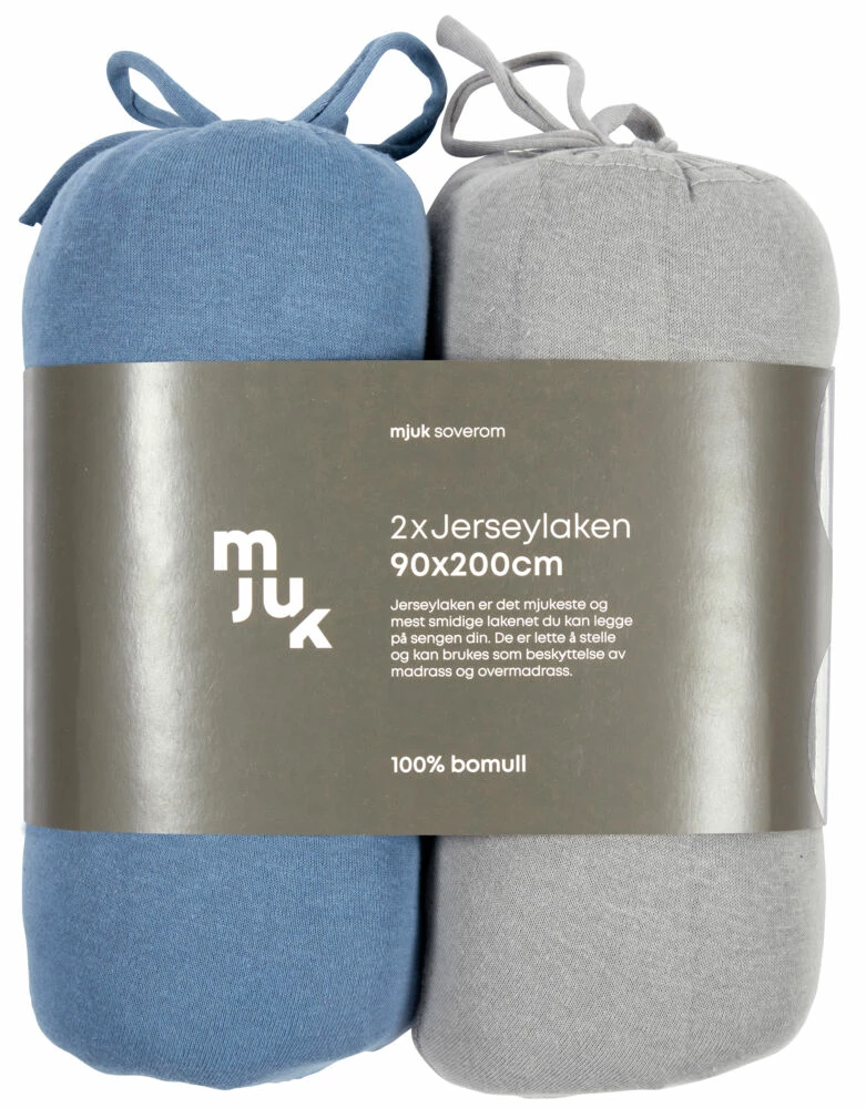 Mjuk Jerseylaken 2 Pk. 1 Mjuk Jerseylaken 2 Pk.
