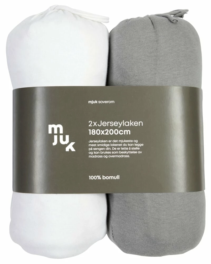 Mjuk Jerseylaken 2 Pk. 1 Mjuk Jerseylaken 2 Pk.