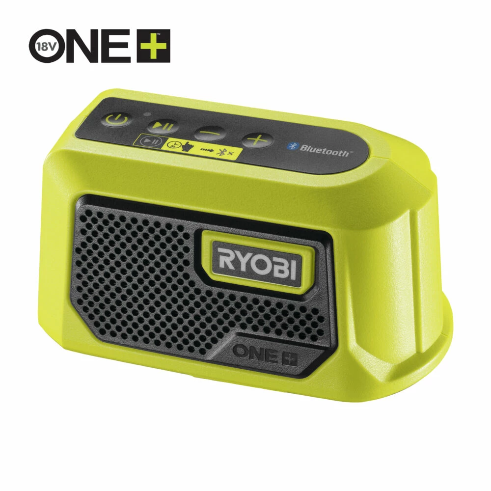 Ryobi ONE+ Mini Trådløs Høyttaler RBTM18-0 1 Ryobi ONE+ Mini Trådløs Høyttaler RBTM18-0