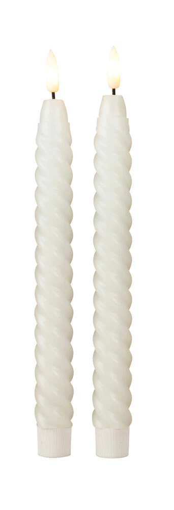 Lun LED Tvinnet Kronelys 2-pk 1 Lun LED Tvinnet Kronelys 2-pk